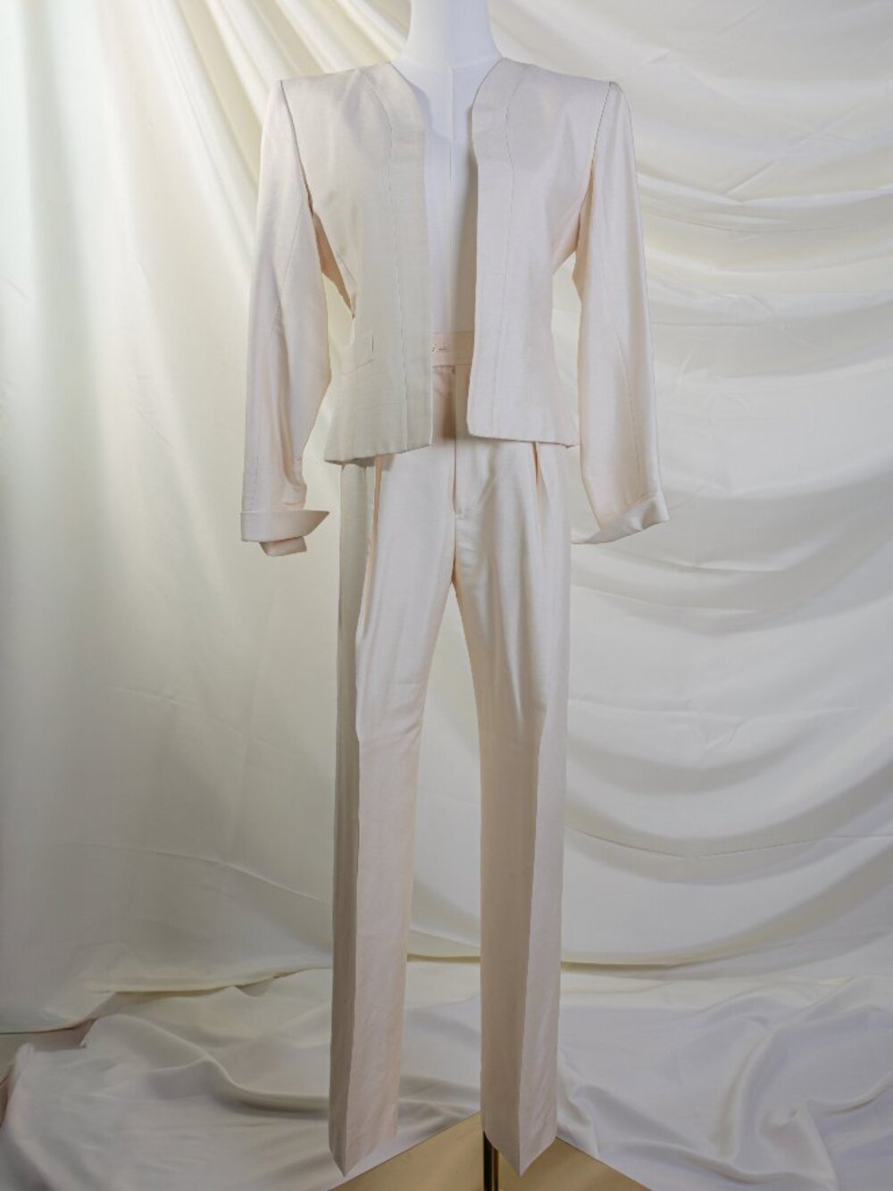 YSL Linen Cream Suit Pants
